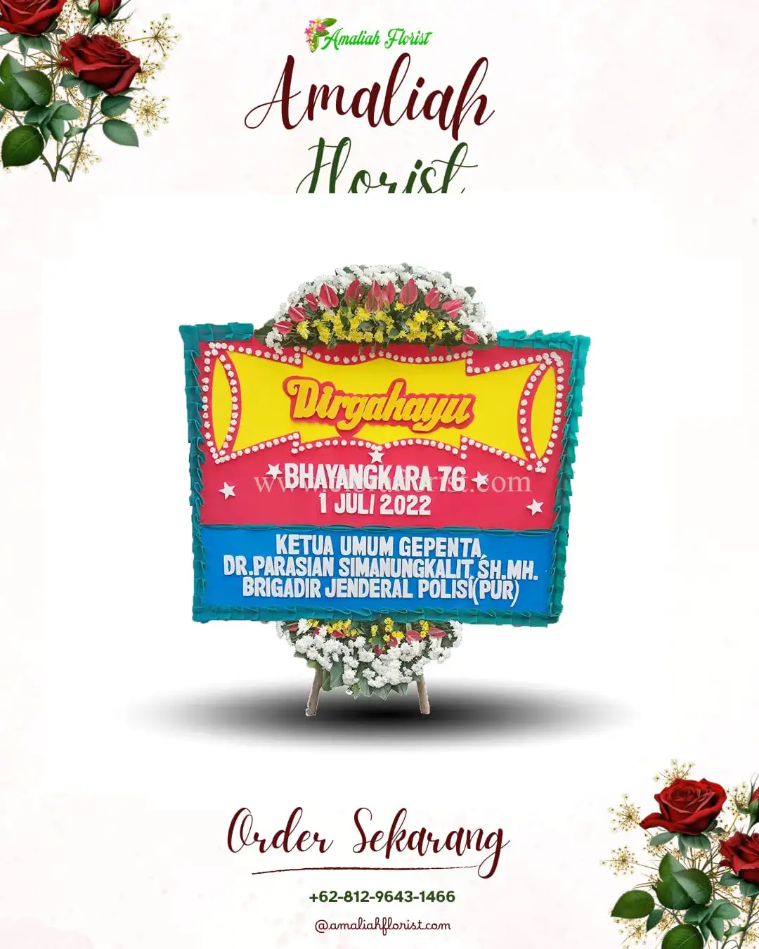 Papan Bunga HUT Ulang Tahun Kutapanjang